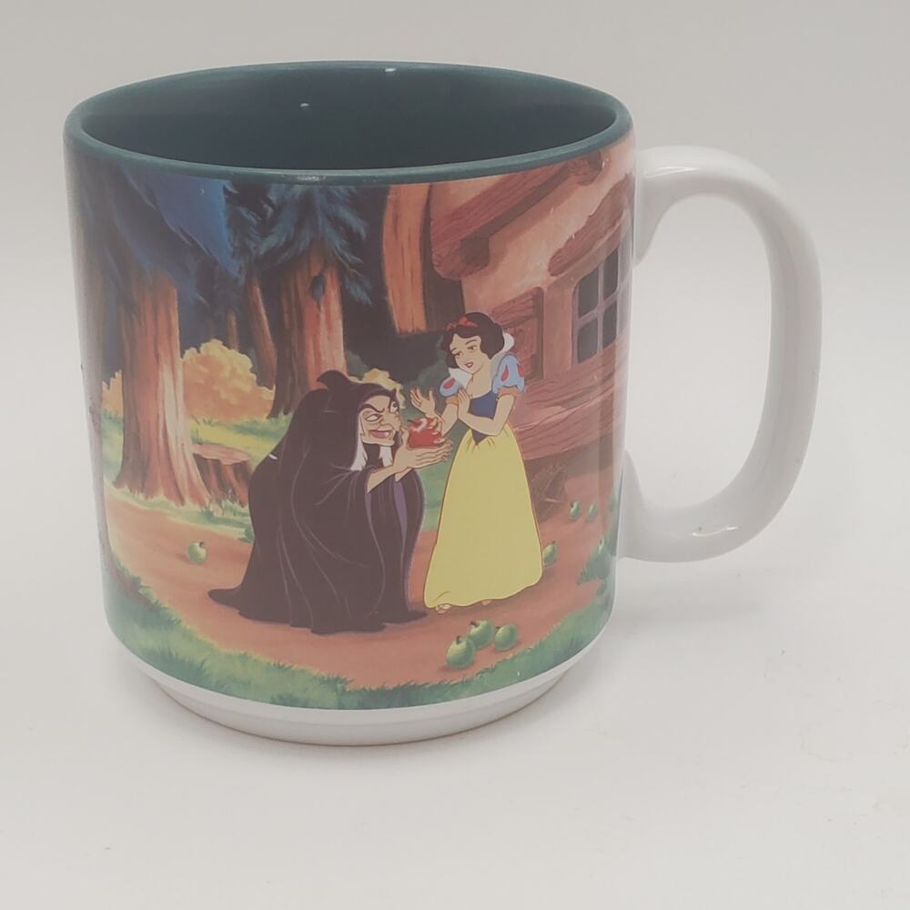 Vintage Disney Store Snow White and Seven Dwarfs Coffee Mug 1990s Collectible